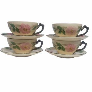 Franciscan Desert Rose 4 Cups with Saucers